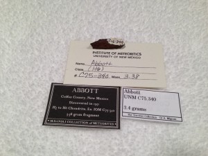 Abbott, Colfax County, New Mexico 3.38grams (H3-H6) Found 1951