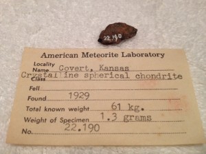 Covert, Kansas 1.3 grams with AML number 22.190